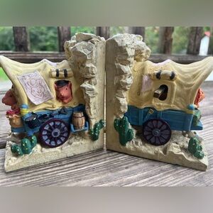 Western vintage bookends